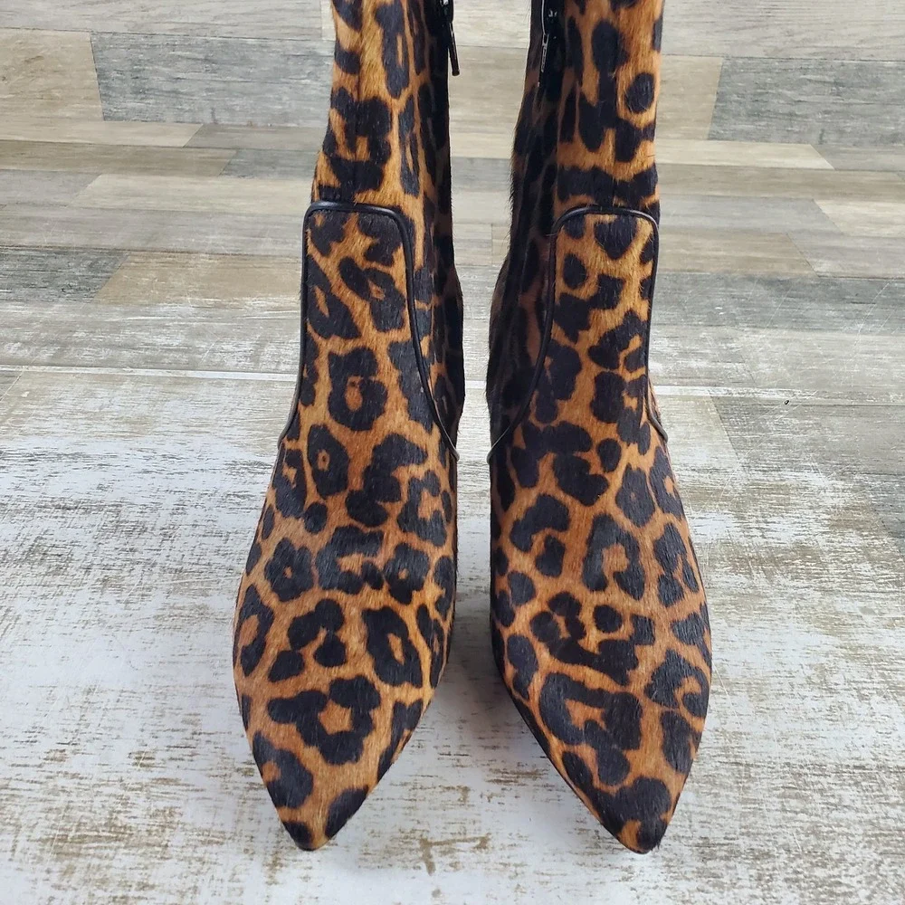 Michael Kors Katerina Womens Knee-High Boots Sz 5.5 Booties Leopard